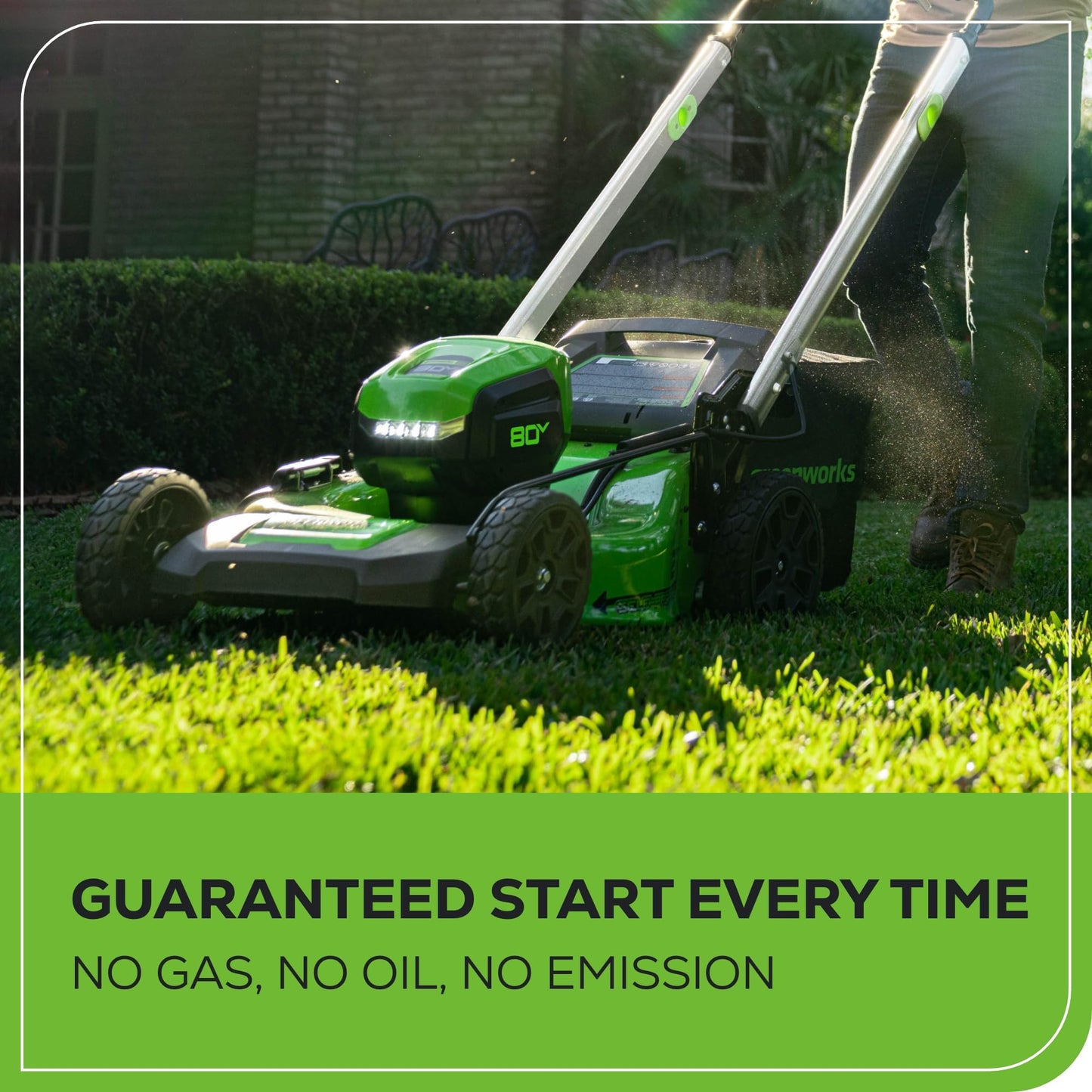 80V 21" Self-Propelled Cordless Lawn Mower – Brushless Motor, LED Lights, 4.0Ah Battery & Rapid Charger (75+ Compatible Tools)