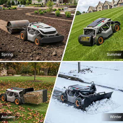 S1 4WD 18Ah Remote Control Lawn Mower, All-Season Yard Care, 75% (37°) Slope Climbing, 21" Cutting Width, 1.5–4.3" Adjustable Cutting Height, Up to 1.12 Acres
