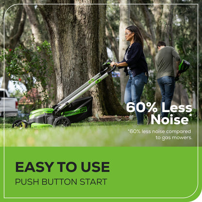 60V 25" Cordless Lawn Mower, Brushless Self-Propelled Electric Mower with 2x4.0Ah Batteries & Dual-Port Charger, 80-Min Runtime for Large Yards (Up to 1 Acre), Quiet Mower for Homeowners
