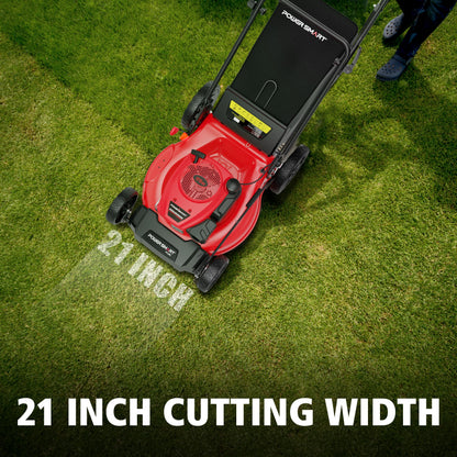 21" Self-Propelled Gas Lawn Mower | 170cc OHV Engine | Rear-Wheel Drive for Slopes | 3-in-1 Bag, Mulch & Discharge | 6 Cutting Heights | Durable Steel Deck| Rear-Wheel Drive | Medium Yard